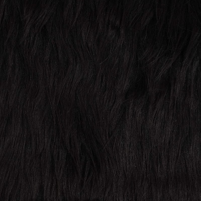 Bright Creations 2 Pack Black Faux Fur Fabric for Seat Pads, Sewing Crafts (10 x 10 In)