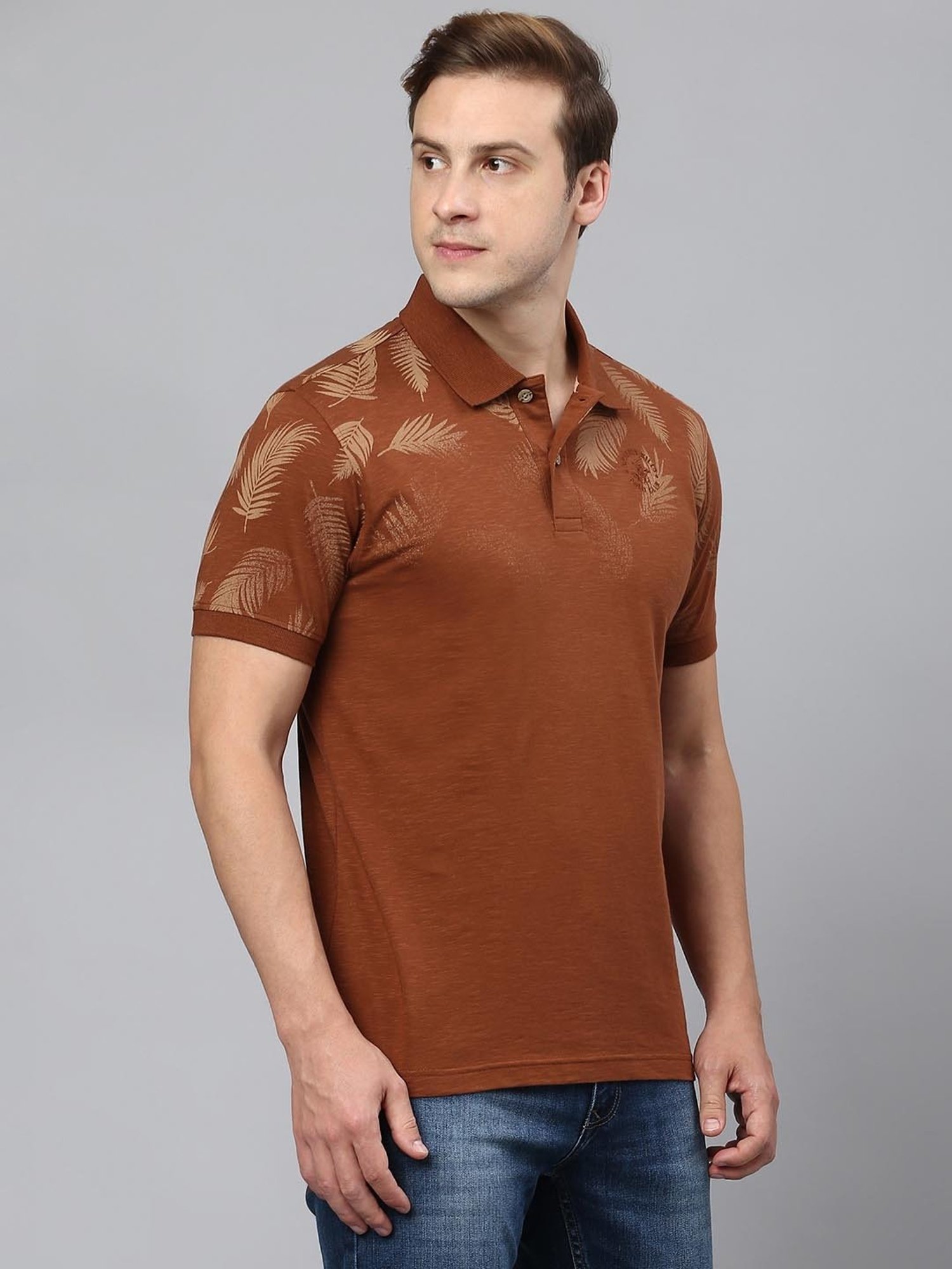 Beverly Hills Polo Club Brown Regular Fit Cotton Polo T-Shirt