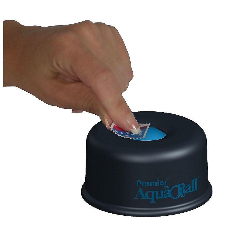 Martin Yale AquaBall Floating Ball Envelope Moistener 1 1/4" x 1 1/4" x 5 3/8" Black Blue AQ701G