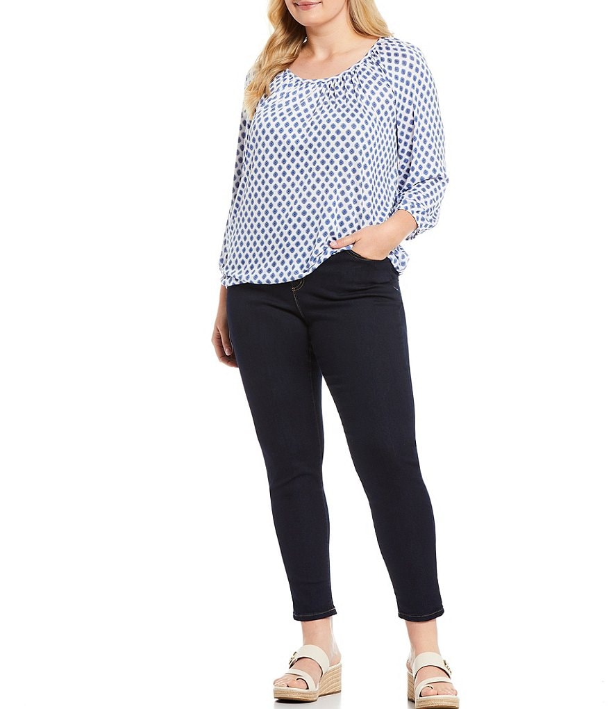 Bryn Walker Plus Size Pira Ponti Sleeveless Jewel Neck Oversized Tank