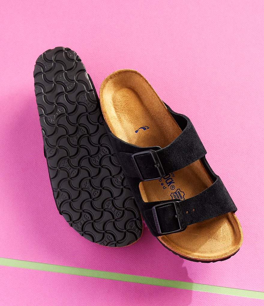 Birkenstock Women's Arizona Suede Dual Adjustable Buckle Strap Sandals