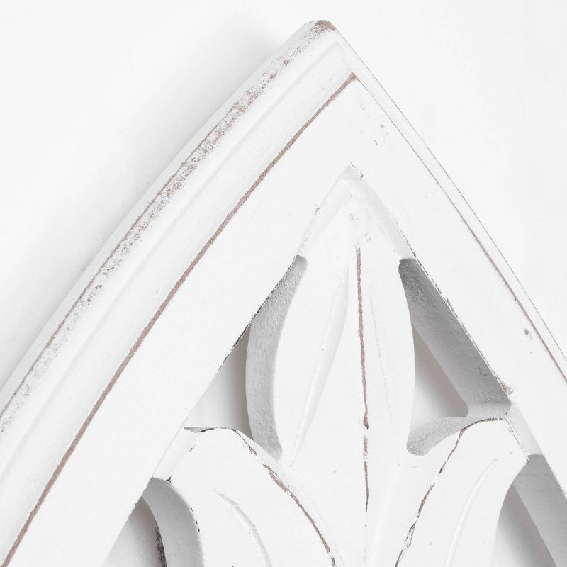 Hand Carved Wooden Decorative Wall Panel White - Crystal Art Gallery
