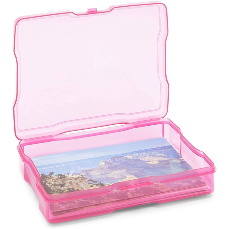 Bright Creations 4 x 6 Inch Plastic Photo Storage Box with 16 Inner Cases, 6.7 x 4.7 x 1.2 in