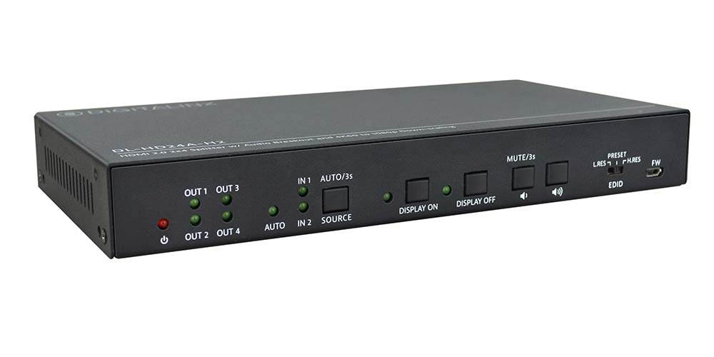 Intelix DL-HD24A-H2 DigitaLinx 2x4 HDMI Distribution Amp / Splitter w/2-Yr Warranty