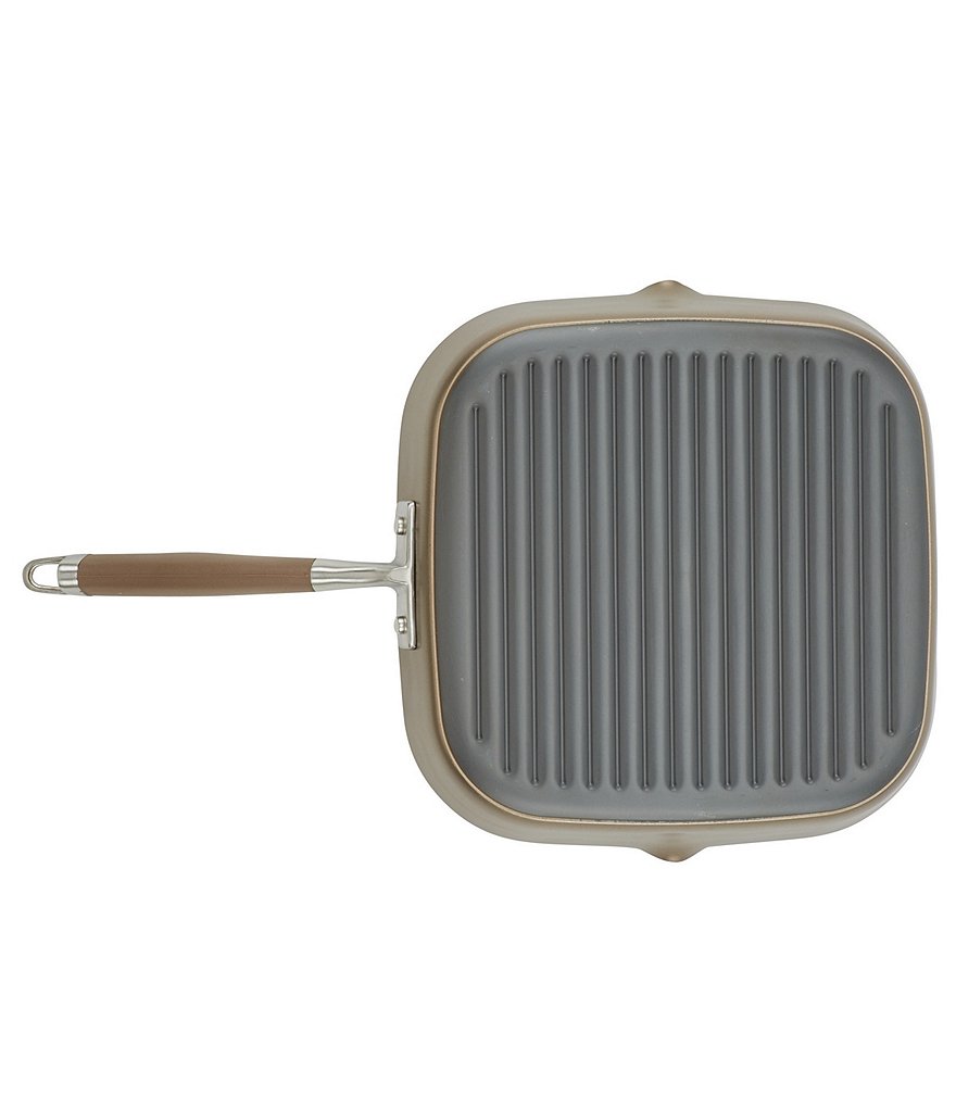 Anolon Advanced Home Hard Anodized Nonstick Bronze 11#double; Deep Square Grill Pan with Pour Spout
