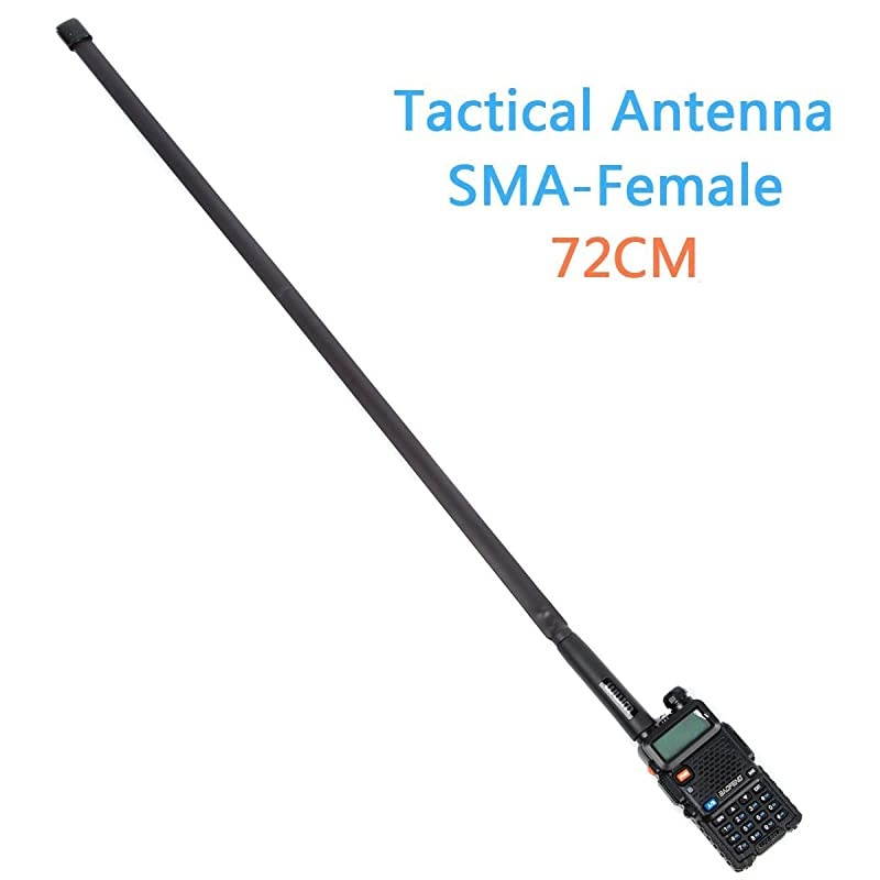 29 Inch Foldable/Tactical Raido Antenna Walkie Talkies Dual Band UV VHF/UHF 144/430Mhz Antennas Two Way Radio Connector for Kenwood Baofeng UV-5R UV82 888S F8HP Retevis H777 by  (72 cm)