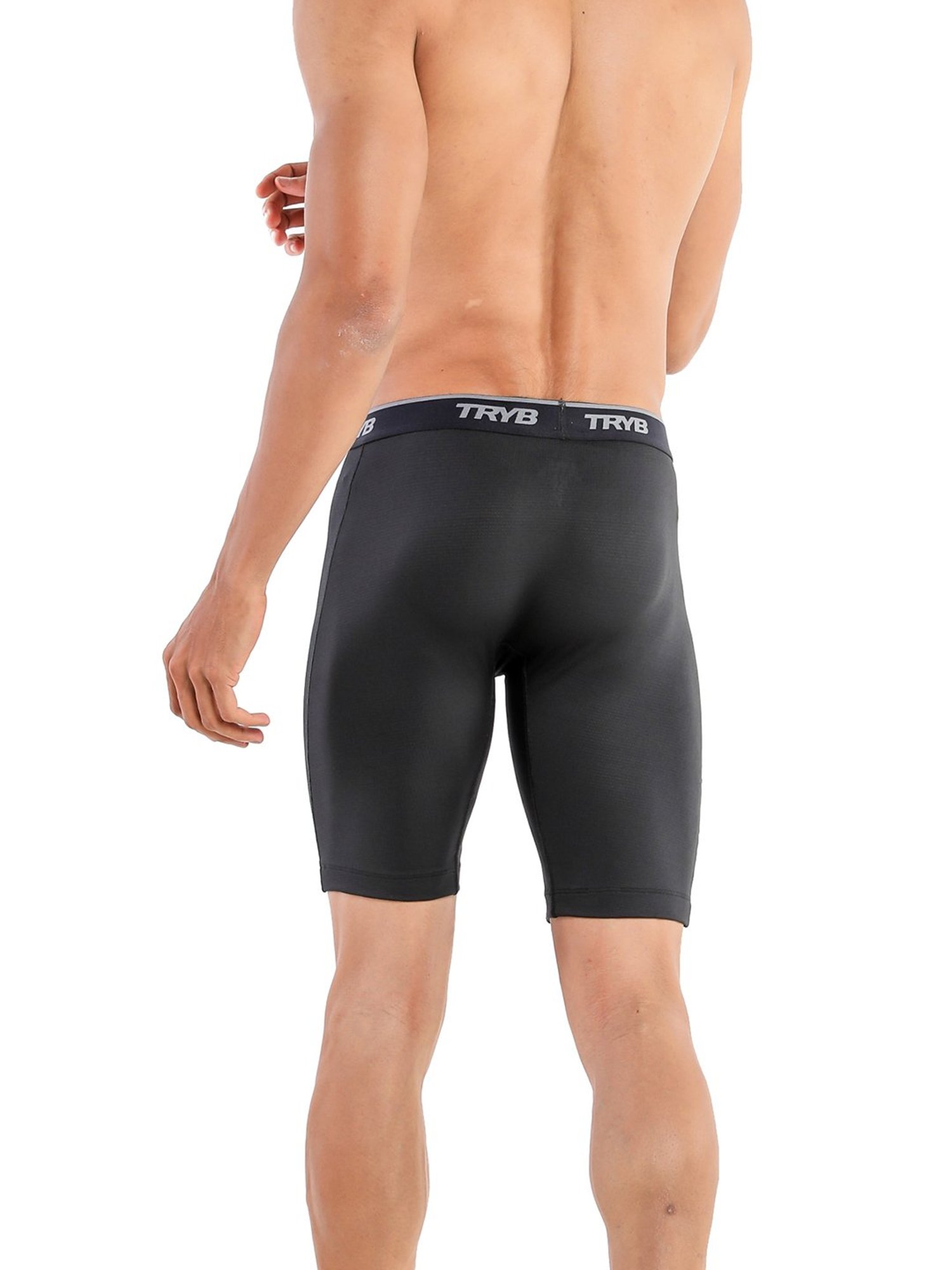 TRYB Black Skinny Fit Sports Tights - Pack of 2