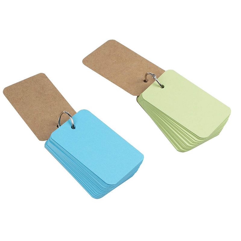 Juvale 8-Pack Blank Flash Cards 4 Pastel Colored with Rings, Study Flip Index Card, 50 Sheets Each, 2.2" x 3.5", Pink/ Blue/ Green/ Yellow