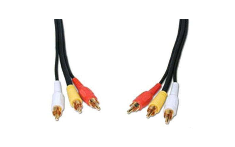 Comprehensive Standard 3RCA-3RCA-25ST A/V Cable - 25 ft A/V Cable - First End: 3 x RCA Male Audio/Video - Second End: 3 x RCA Male Audio/Video