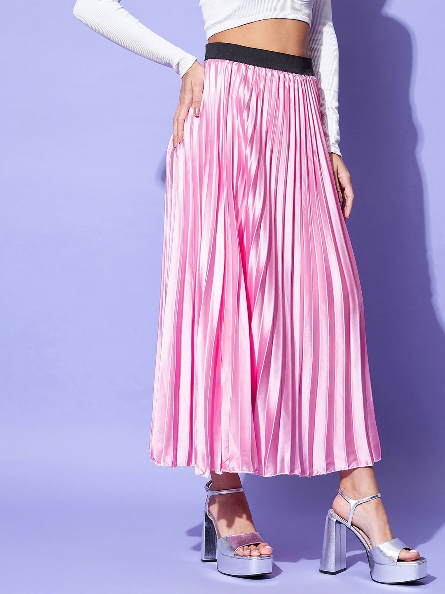 StyleStone Pink A-Line Skirt