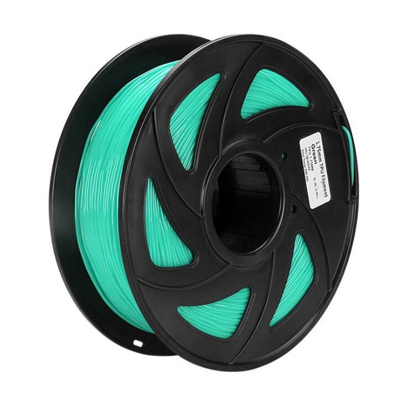 1.75mm Flexible TPU 3D Printer Filament 1KG/Spool 3D Printing Elastic Material Supplies for 3D Printer Accessories Green
