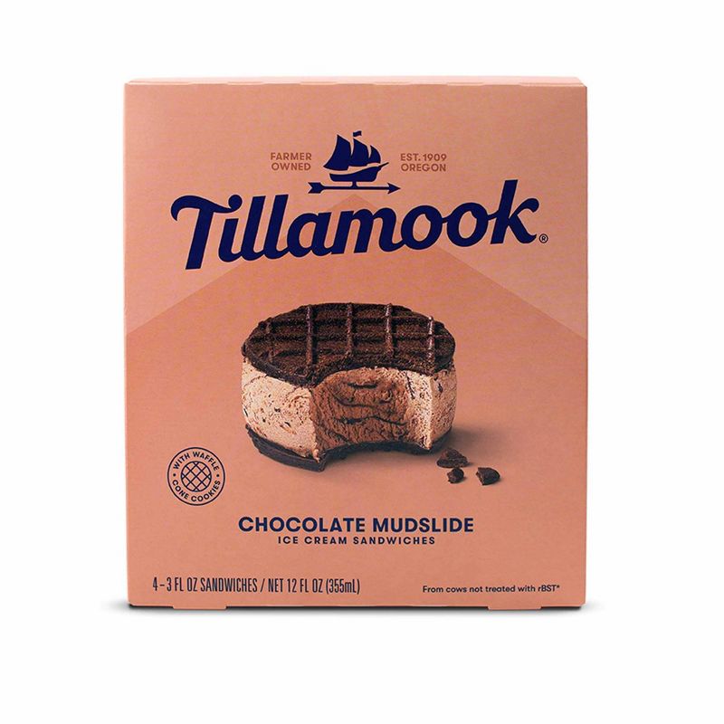 Tillamook Chocolate Mudslide Ice Cream Sandwich - 12oz/4ct