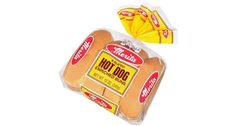 Merita White Hot Dog Buns 8ct 12oz
