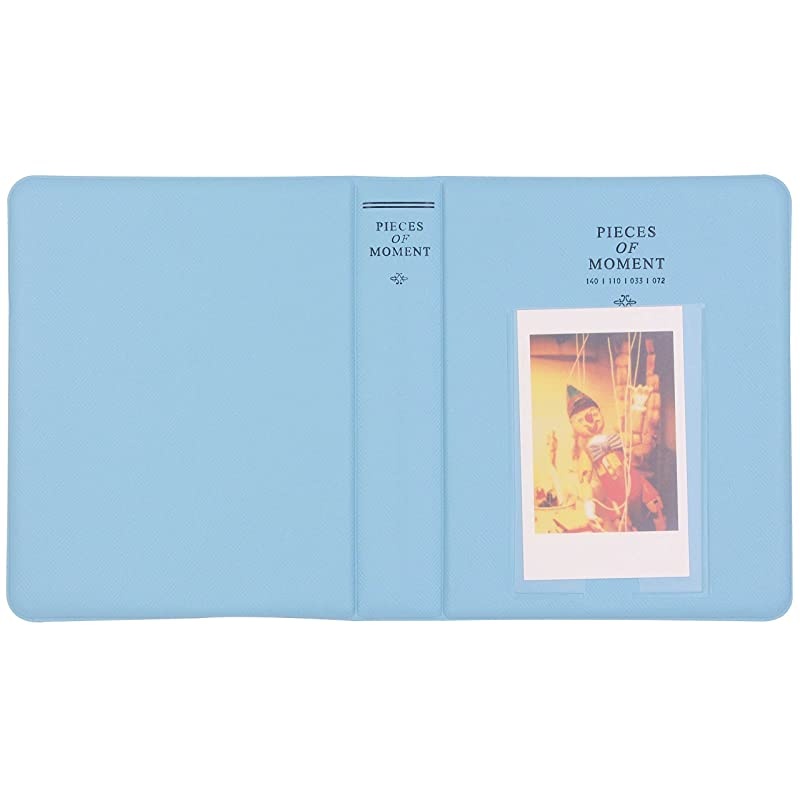 Pockets Instax Mini Photo Album for Fuji/Fujifilm Film 7s 8 8+ 9 25 26 50s 70 90 SP 1, Instant Camera Polaroid Z2300 Pic-300P Name Card Picture Accessories, Wedding Photos (1, Blue)