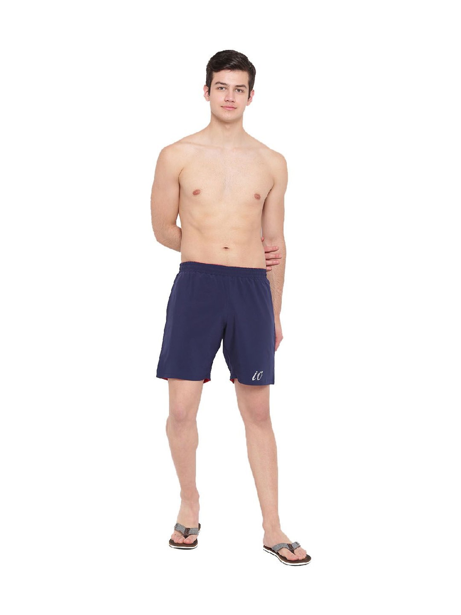 IO Navy & Red Reversible Comfort Fit Shorts