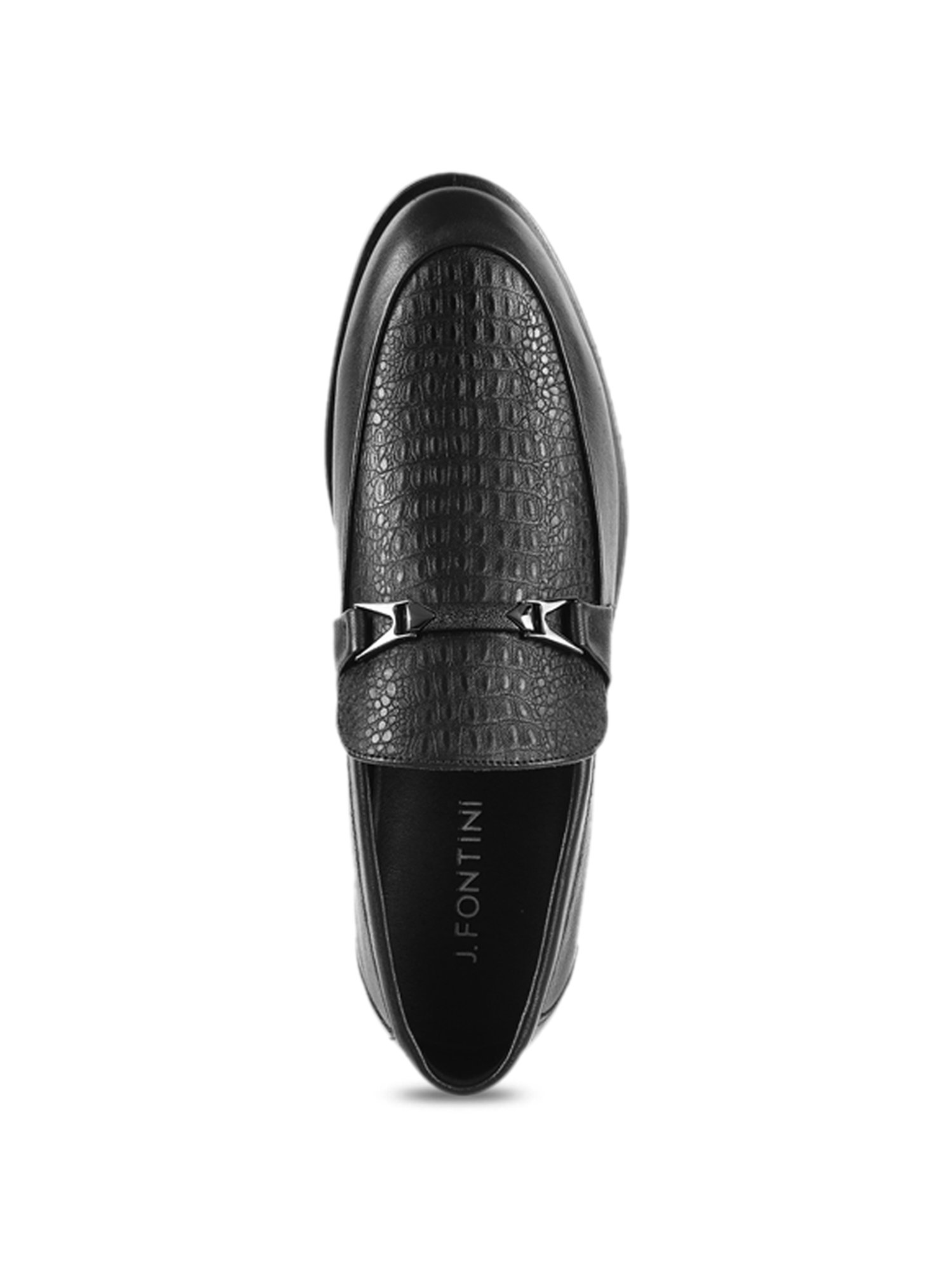 J. Fontini by Mochi Men's Black Formal Loafers