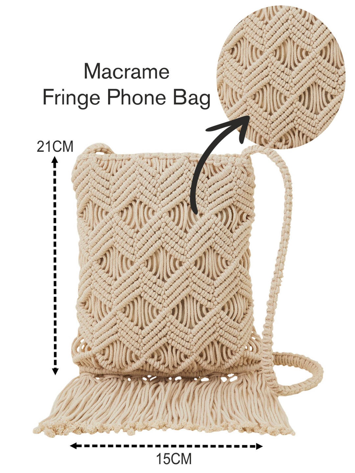 Accessorize London Cream Fabric Pouch