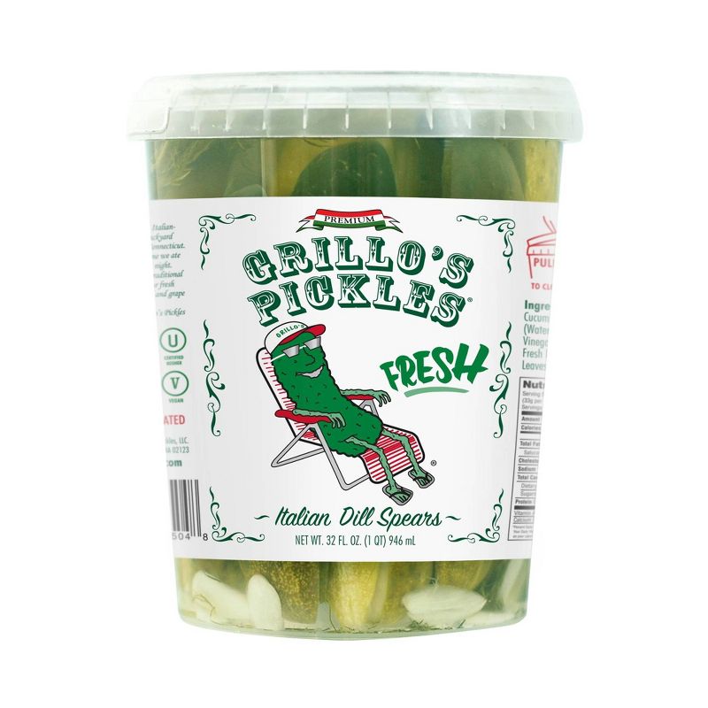 Grillo's Pickles Italian Dill Spears - 32oz