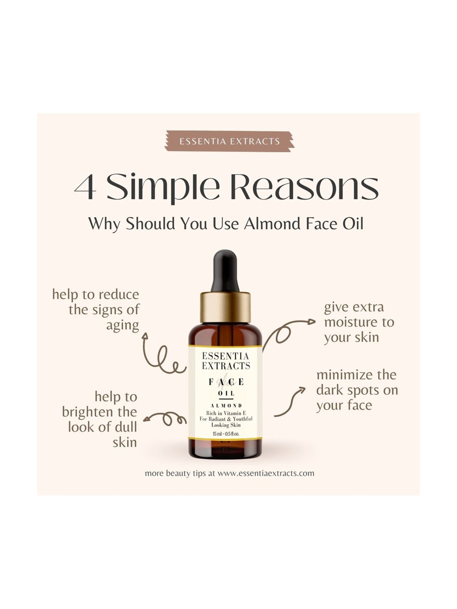 Essentia Extracts Almond Skin Brigening Facial Oil (Pack of 2) - 30 ml