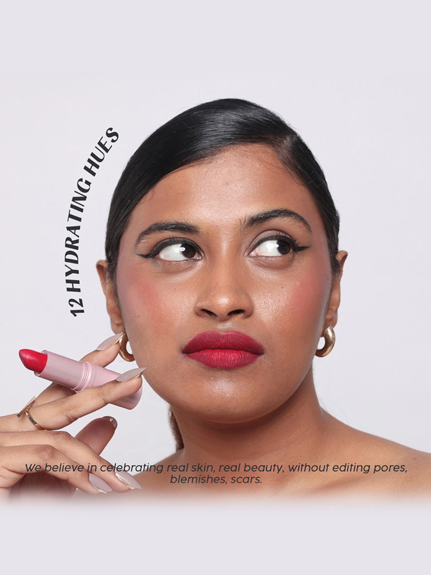 House of Makeup Swipe Light Lightweight Matte Lipstick Red Currant - 3.5 gm