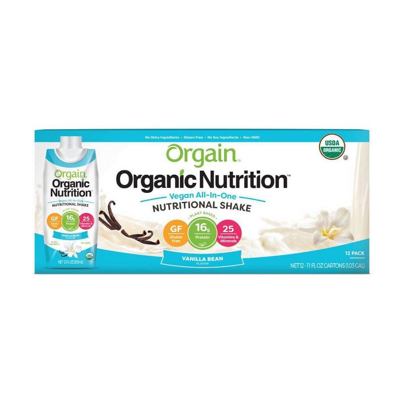 Orgain Organic Vegan Protein Shake - Vanilla Bean - 12ct