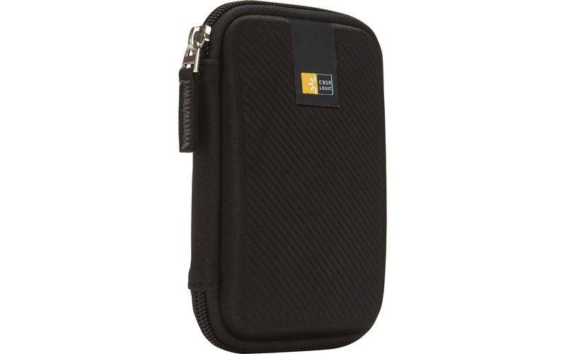Case Logic Portable Hard Drive Case - EVA Foam, Elastic, Mesh - Black