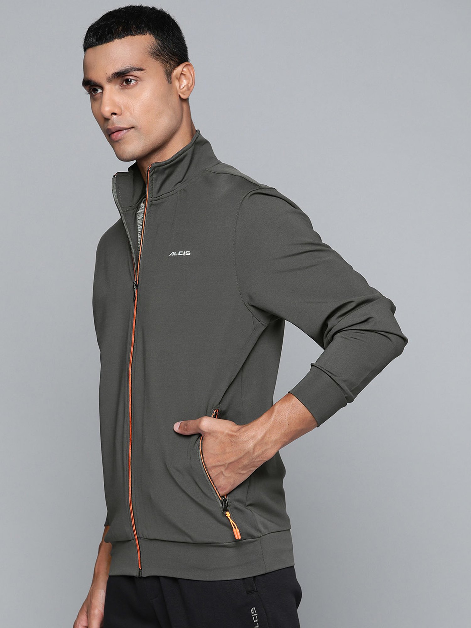 ALCIS Grey Slim Fit Sports Jacket