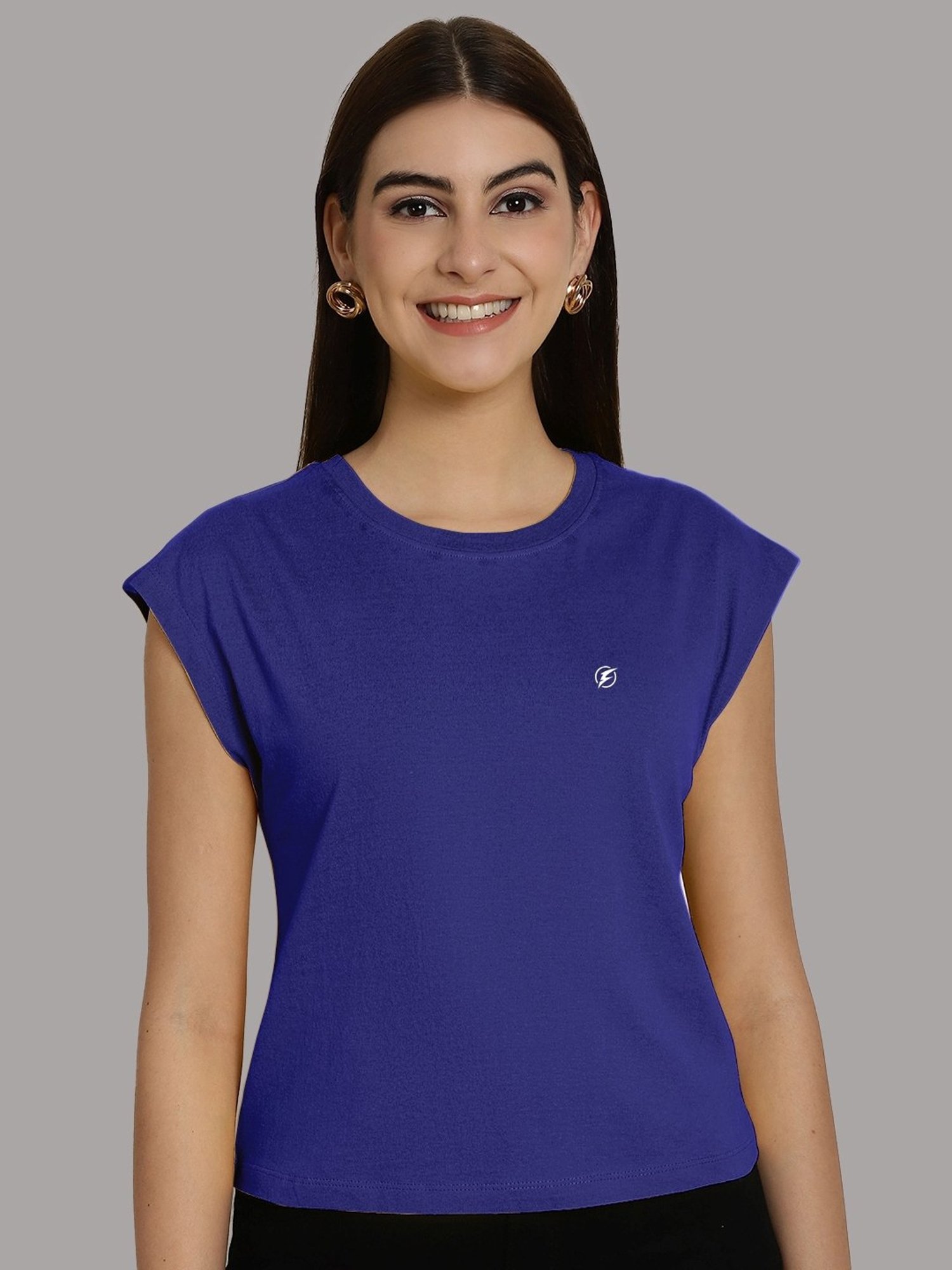 Friskers Red & Blue Slim Fit Sports T-Shirts - Pack Of 2