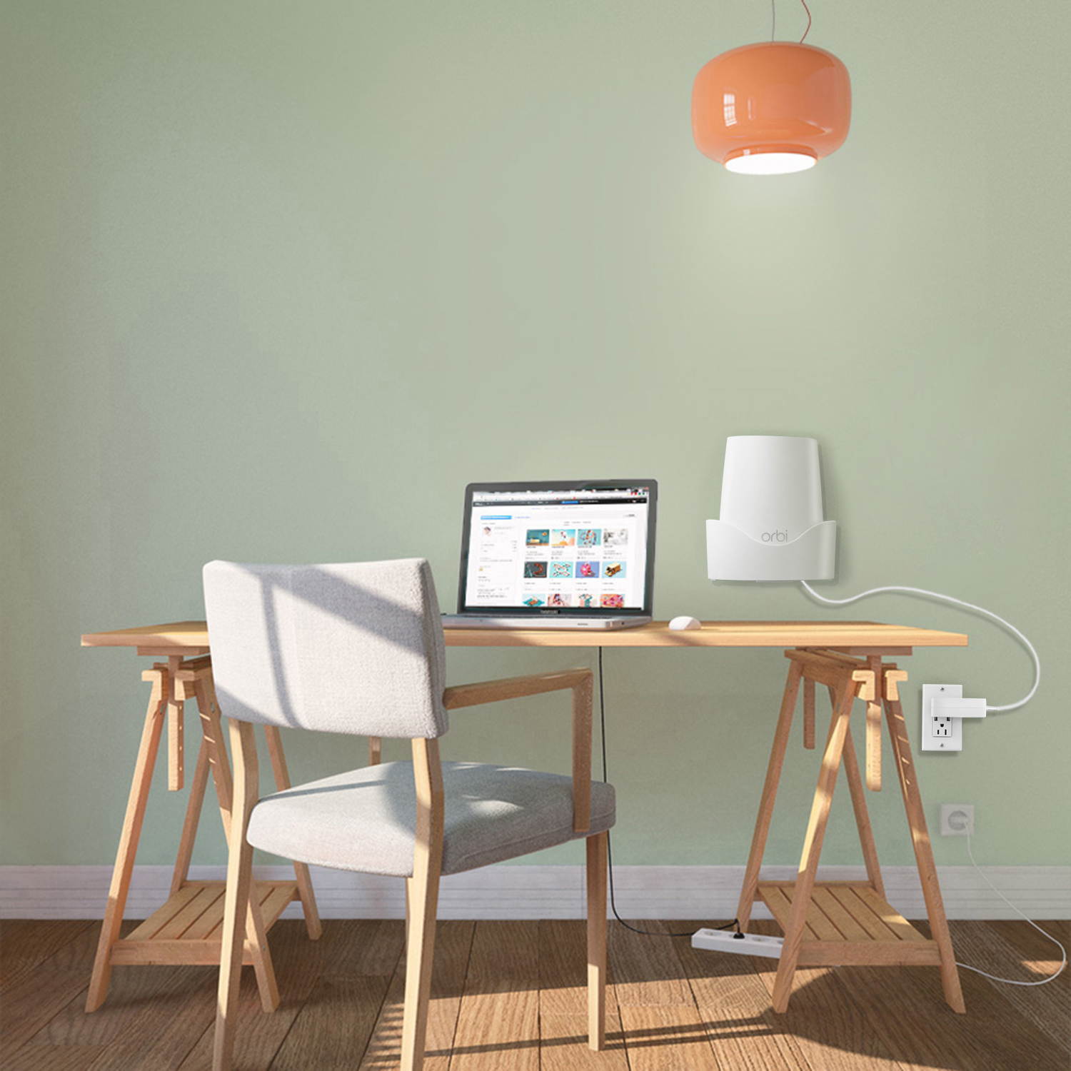 STANSTAR Wall Mount for NETGEAR ORBI AC2200(RBK23) Whole Home Mesh WiFi System,Sturdy Bracket Holder with Space Saving ORBI Router Wall Holder Without Messy Wires(2 Pack)