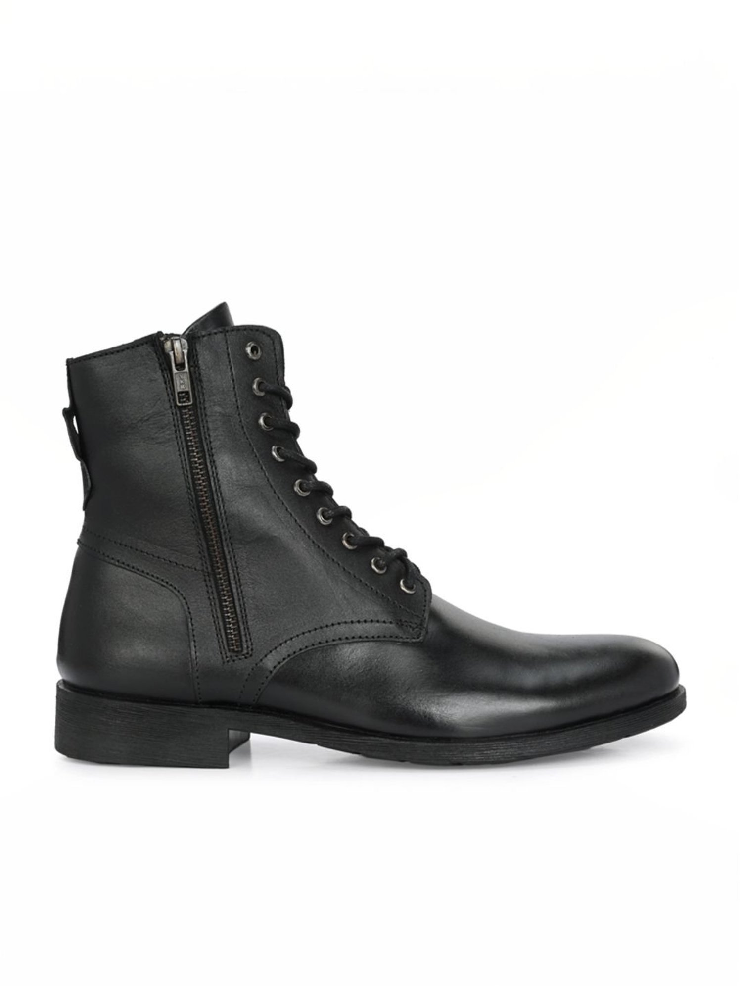 Alberto Torresi Men's Black Derby Boots