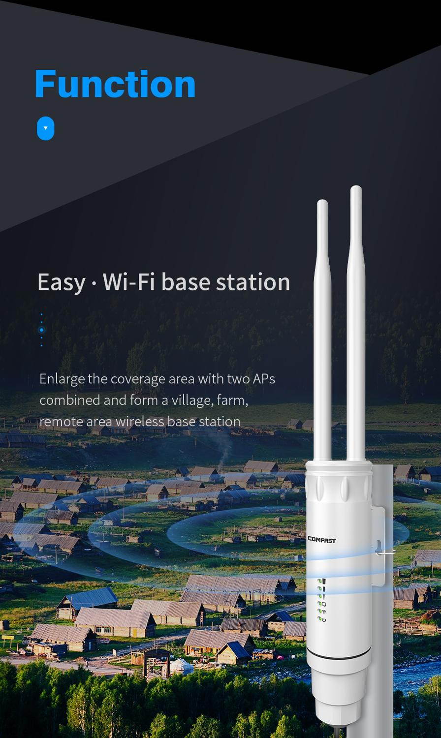 router AP Long Range Extender POE 1200Mbps 2*5dBi antenna dual-band outdoor high-power AP 360&deg;Wifi coverage access poin