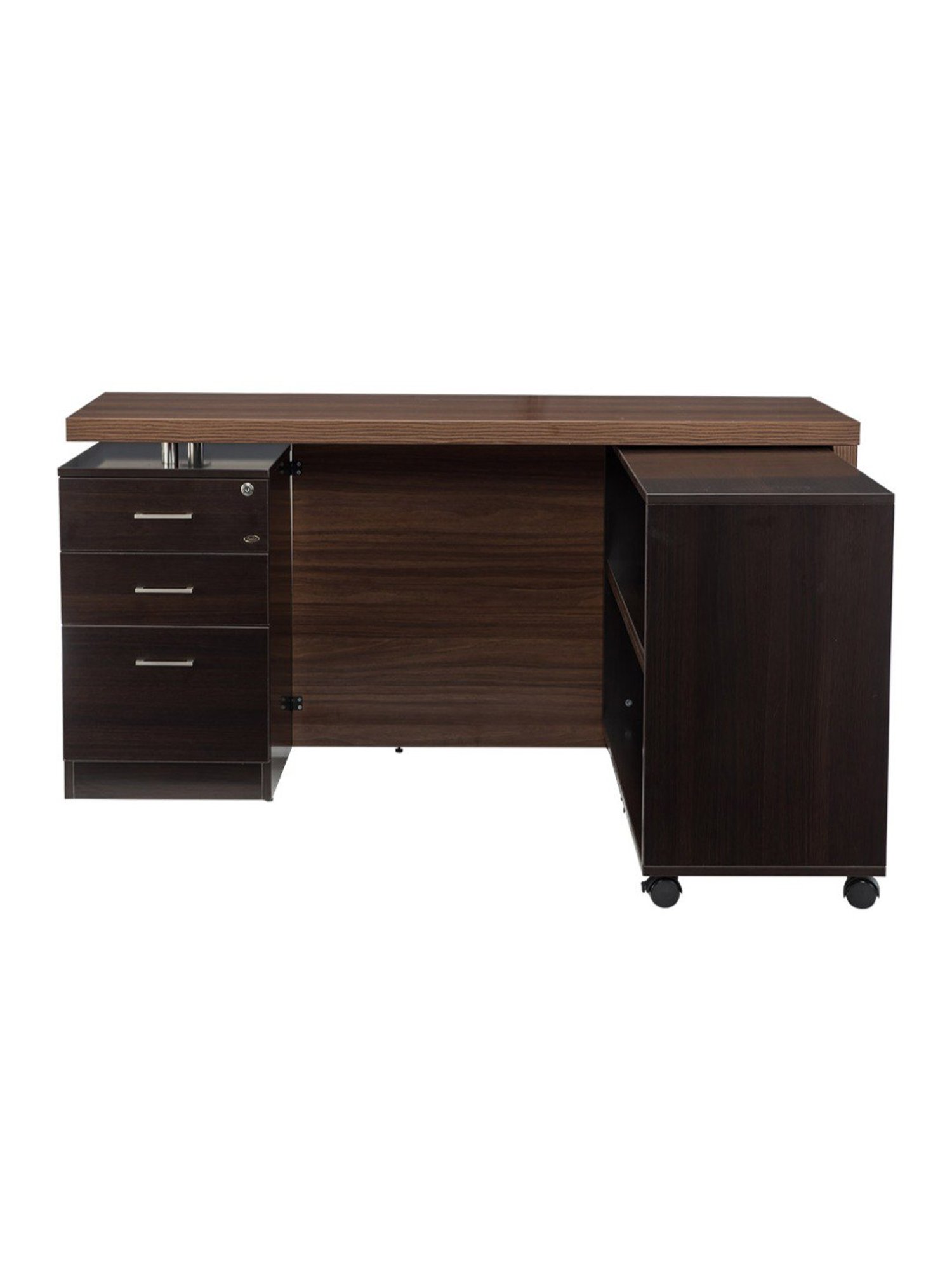 Durian Clint Classic Walnut Brown Engineered Wood Managerial Desk