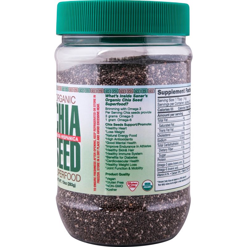 Sanar Naturals Organic Vegan Chia Seed - 10oz