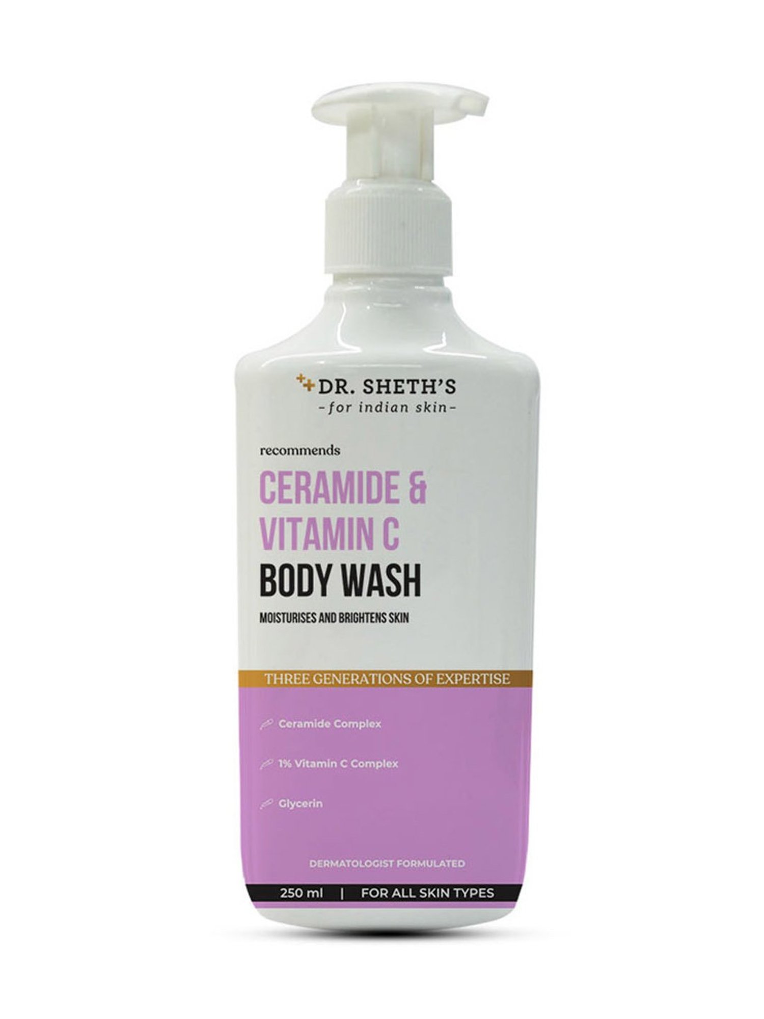 Dr. Sheth's Ceramide & Vitamin C Body Wash - 250 ml