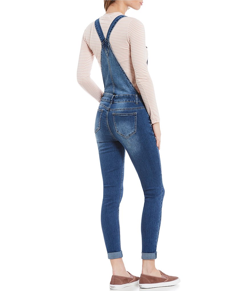 Copper Key Denim Skinny Overalls
