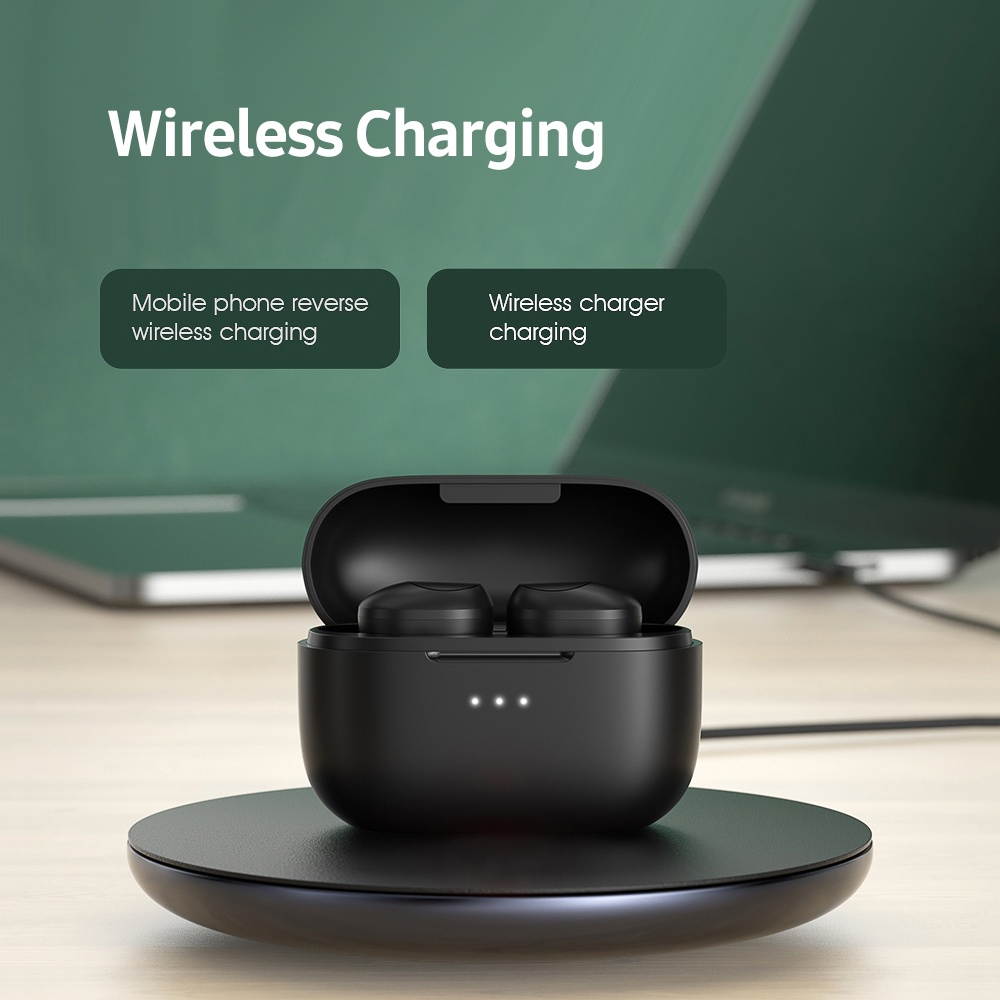 Haylou GT5 BT 5.0 Dual Master Earbuds with Touch Control Voice Operation Low Latency Remaining Power Display Black