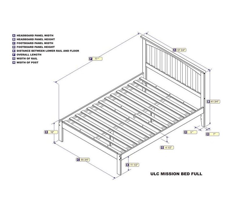 Mission Full Open Foot Antique Walnut - Atlantic Furniture