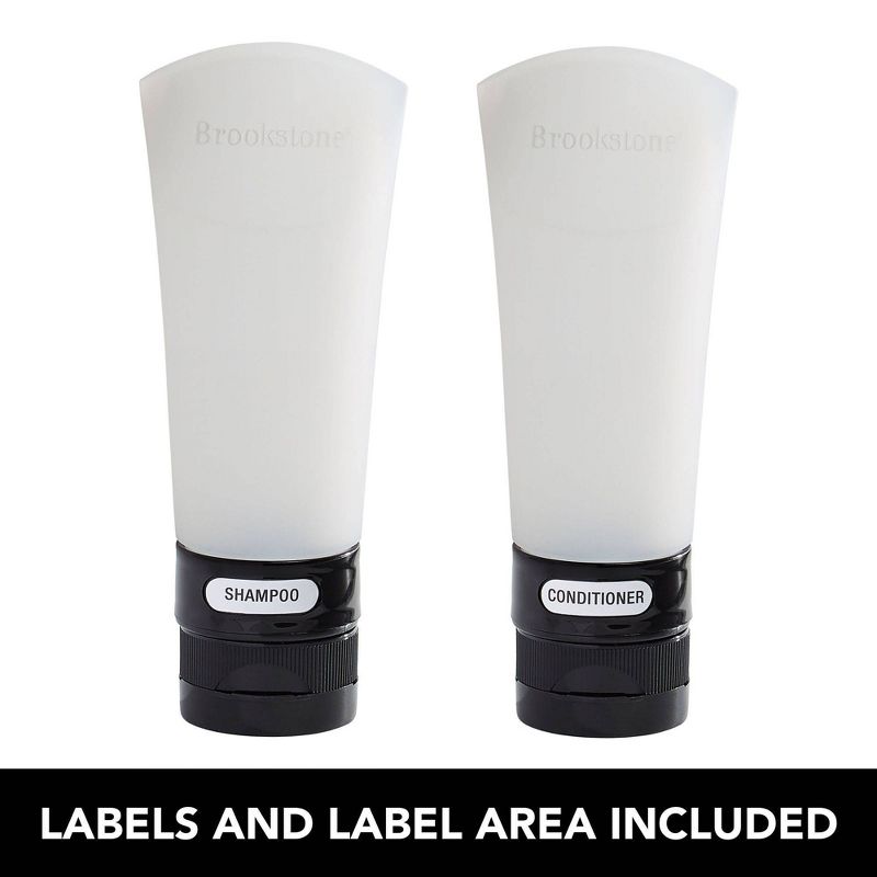 Brookstone Silicone 3oz Travel Tube Set - 2pk Frosty