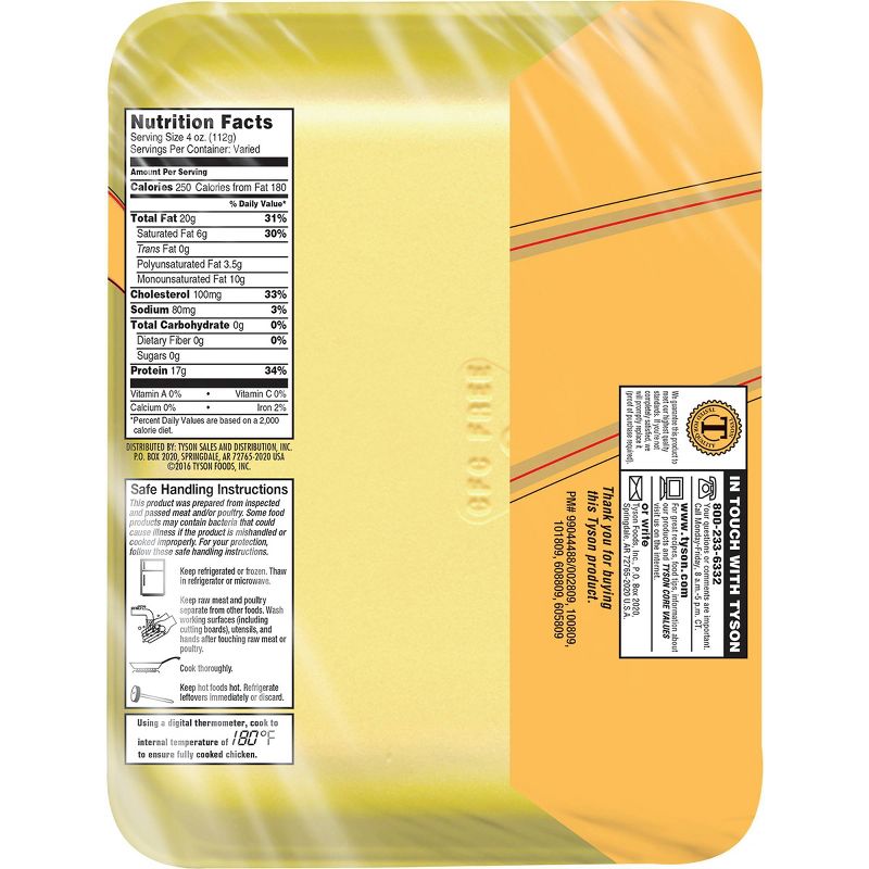 Tyson Bone-In Chicken Thighs - 1.58-2.69 lbs - price per lb