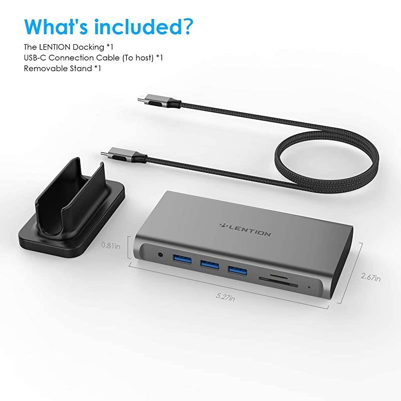 USB C Docking Station with 100W Power Delivery 4K HDMI VGA Gigabit Ethernet Card Reader USB 30 Aux Adapter for 20202016 MacBook Pro New Mac AirSurface More CBD55 Space Gray