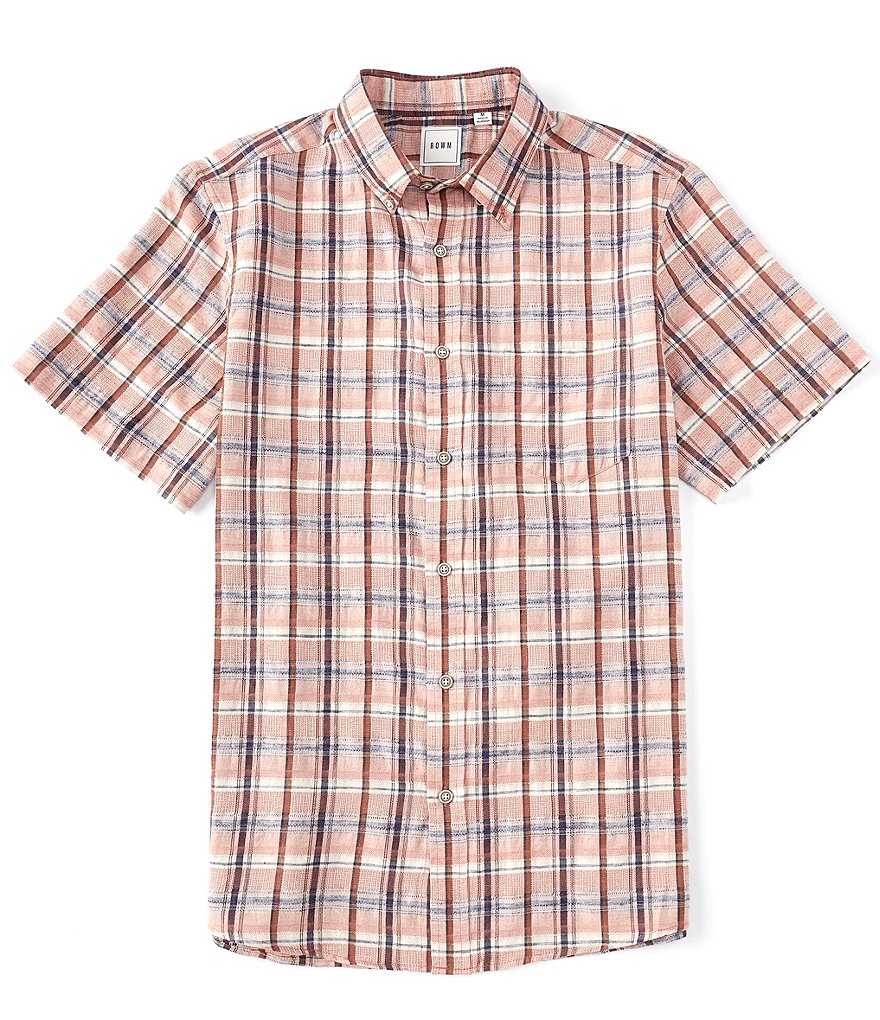 Rowm Short Sleeve Plaid Sportshirt