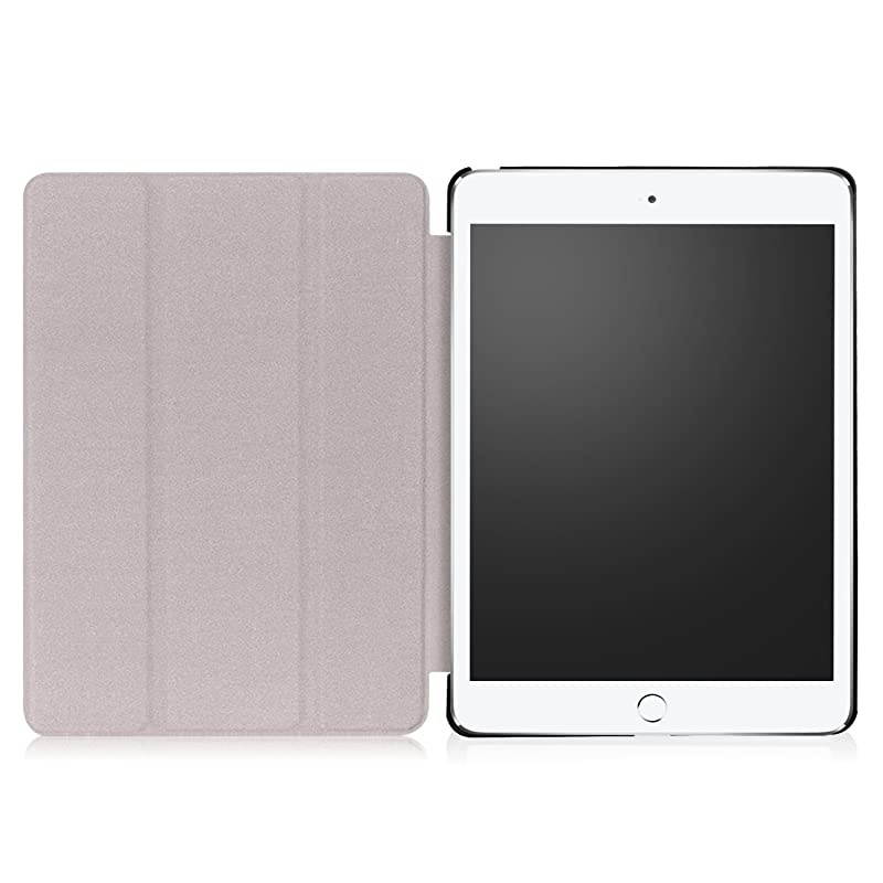 Case for New iPad 9.7 2018/ 2017,Slim Lightweight Folding Stand Case Leather Cover with Auto Sleep/Wake for Apple iPad 2018 6th generation/ iPad 2017 5th generation 9.7 inch (Black)