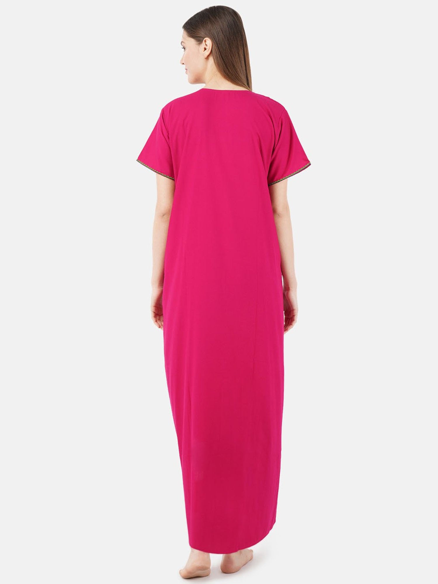 KOI SLEEPWEAR Dark Pink Embroidered Nighty