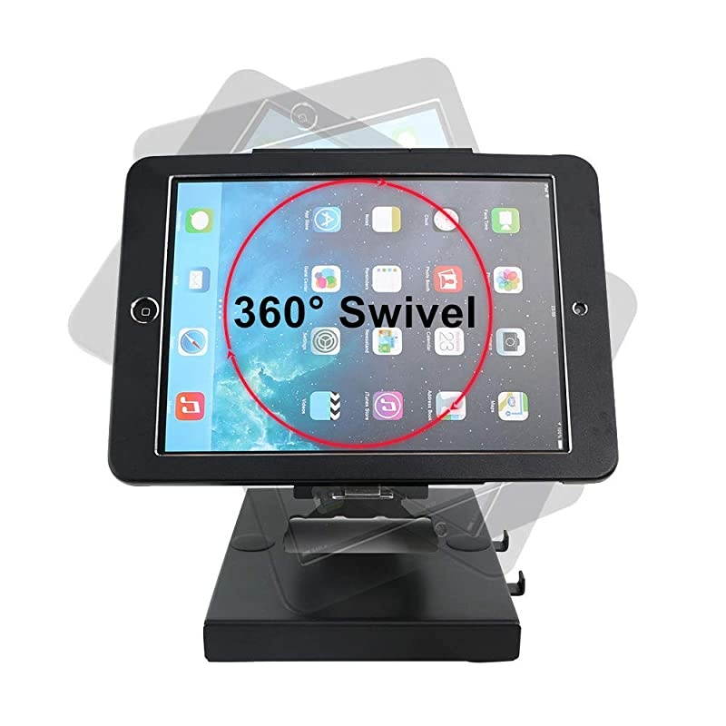 Desktop amp Wall Mount AntiTheft Security Kiosk POS Stand Holder Enclosure for Tablets Compatible with iPad 234 iPad air iPad air 2 iPad 97quot FlipampRotate Design