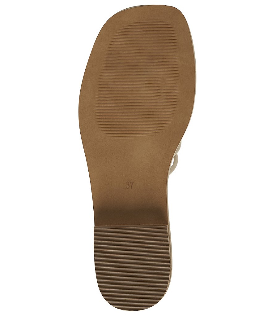 Andre Assous Rory Knotted Leather Square Toe Slide Sandals