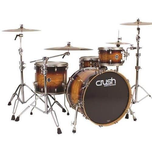 crush drums & percussion sublime axm sma428705 4piece drum shell pack, vintage sunburst hg lacquer