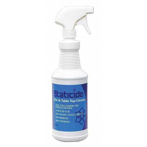 Mat and Table Top Cleaner,Mild,1qt.,Blue ACL STATICIDE 6001