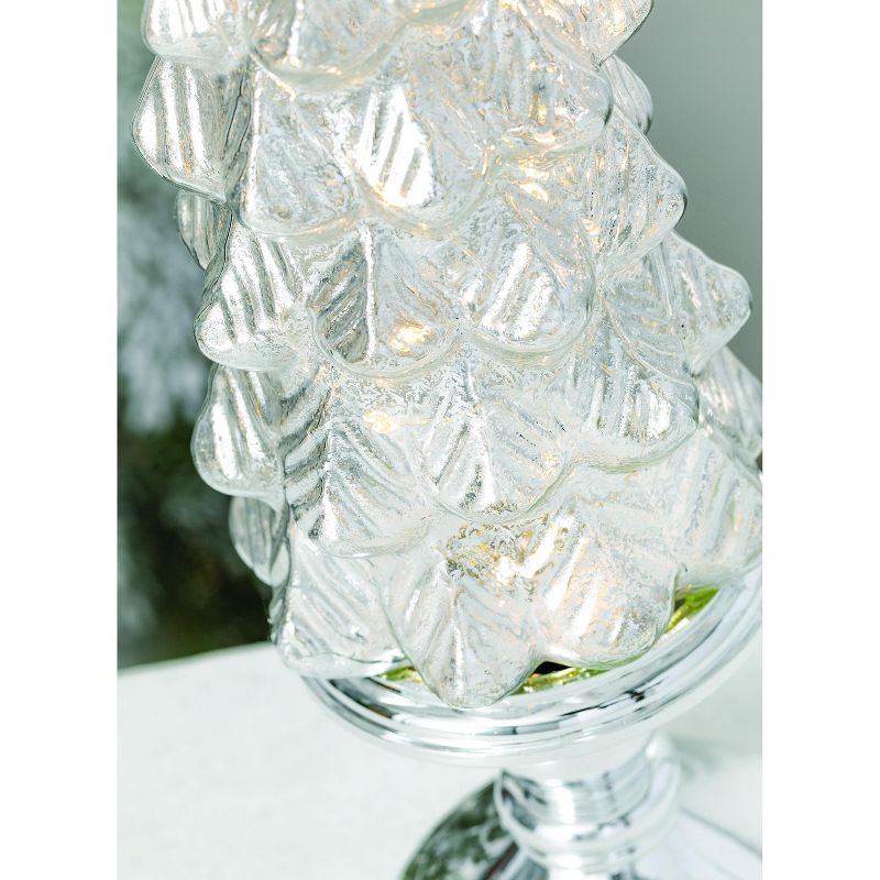 Sullivans Glass Tabletop Tree Sculpture 17"H Silver