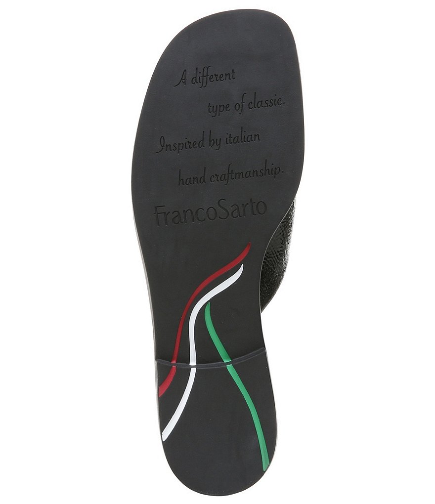 Franco Sarto Boccaslide Crinkle Patent Mules