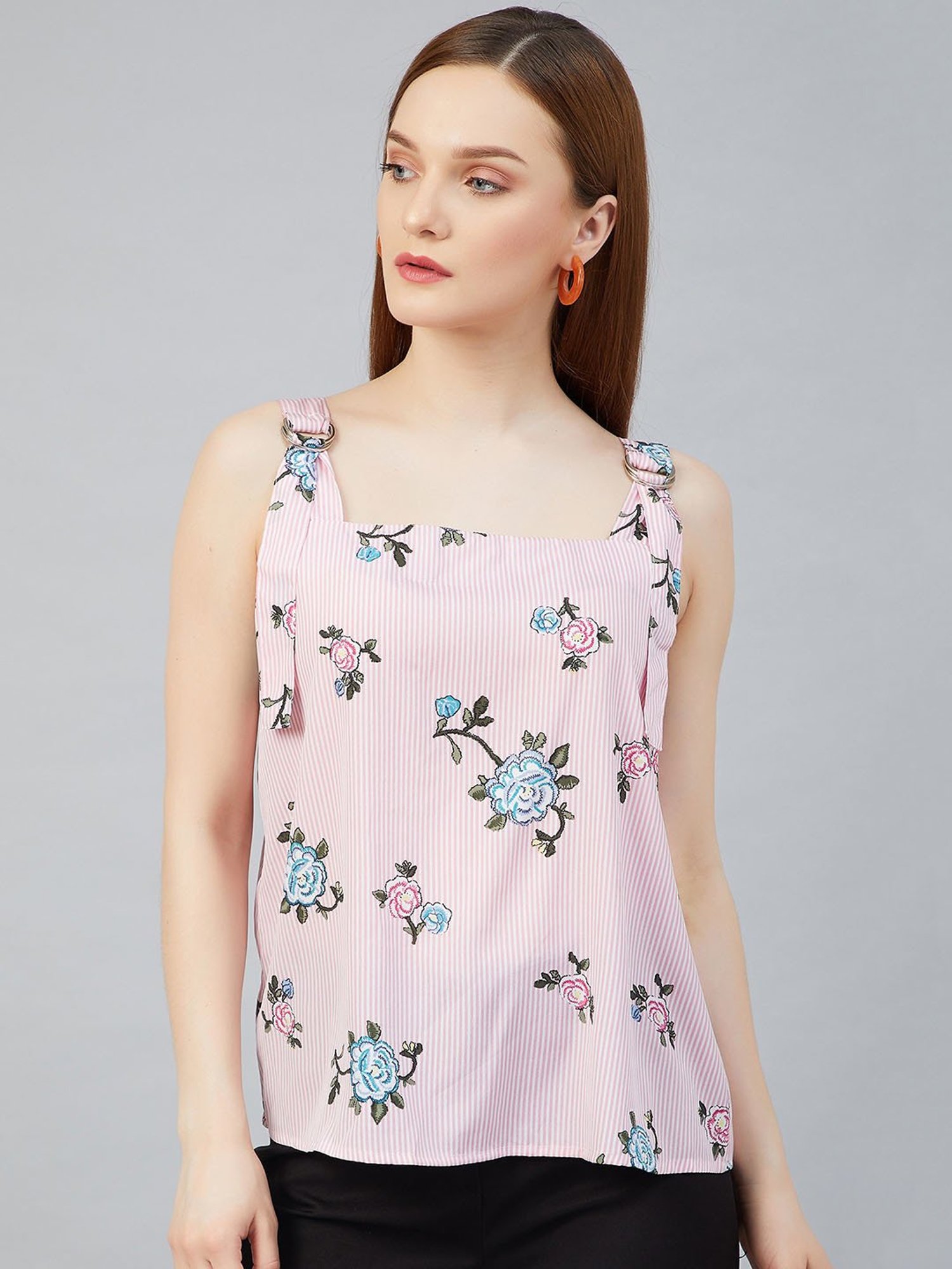 Marie Claire Pink Floral Print Top
